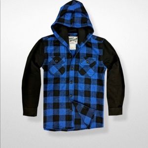 ❤️ Button Down Flannel with a hood SALE
